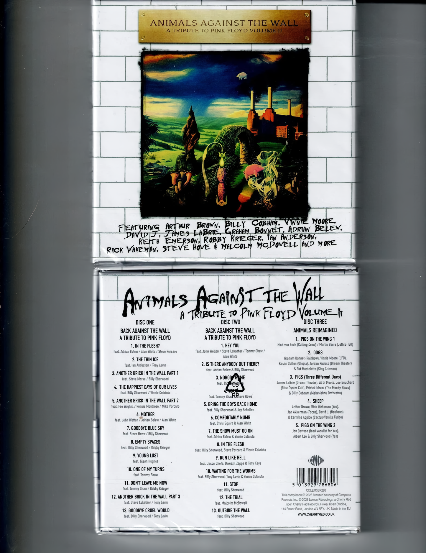 Various Artists – Animals Against The Wall: A Tribute To Pink Floyd Volume II (3CD Box Set)
